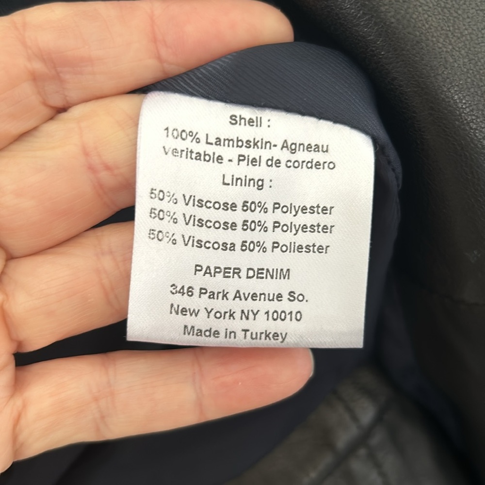 Black Leather Jacket Size Extra Small - image 5